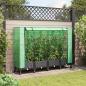 Preview: ARDEBO.de - Gartenplanter mit Gewächshausabdeckung und Rädern 4 stk. Braun