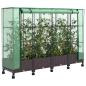 Preview: Gartenplanter mit Gewächshausabdeckung und Rädern 4 stk. Braun