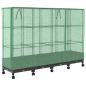 Preview: Gartenplanter mit Gewächshausabdeckung und Rädern 4 stk. Braun