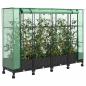 Preview: Gartenplanter mit Gewächshausabdeckung und Rädern 4 stk. PP