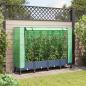 Preview: ARDEBO.de - Gartenplanter mit Gewächshausabdeckung und Rädern 4 stk. PP