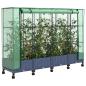 Preview: Gartenplanter mit Gewächshausabdeckung und Rädern 4 stk. PP