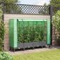 Preview: ARDEBO.de - Gartenplanter mit Gewächshausabdeckung und Rädern 4 stk. PP