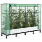 Preview: Gartenplanter mit Gewächshausabdeckung und Rädern 4 stk. Weiß