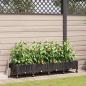 Preview: ARDEBO.de - Garten Blumenkübel mit Bewässerung und Rädern 4 Stk. Braun PP