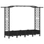 Preview: Hochbeet mit Rankgitter und Dach Schwarz 207 x 40 x 129 cm PP