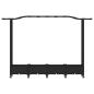 Preview: Hochbeet mit Rankgitter und Dach Schwarz 207 x 40 x 129 cm PP