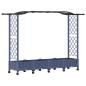 Preview: Hochbeet mit Rankgitter und Dach Grau 207 x 40 x 129 cm PP