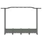 Preview: Hochbeet mit Rankgitter und Dach Hellgrau 207 x 40 x 129 cm PP