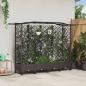 Preview: ARDEBO.de - Hochbeet mit Rankgitter und Dach Braun 203,5 x 40 x 129 cm PP