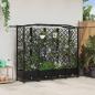 Preview: ARDEBO.de - Hochbeet mit Rankgitter und Dach Schwarz 203,5 x 40 x 129 cm PP