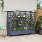 Preview: ARDEBO.de - Hochbeet mit Rankgitter und Dach Grau 203,5 x 40 x 129 cm PP