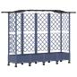 Preview: Hochbeet mit Rankgitter und Dach Grau 203,5 x 40 x 129 cm PP