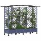 Preview: Hochbeet mit Rankgitter und Dach Grau 203,5 x 40 x 129 cm PP