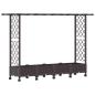 Preview: Hochbeet mit Rankgitter und Dach Braun 203 x 40 x 127 cm PP