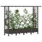Preview: Hochbeet mit Rankgitter und Dach Braun 203 x 40 x 127 cm PP