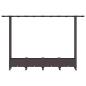 Preview: Hochbeet mit Rankgitter und Dach Braun 203 x 40 x 127 cm PP