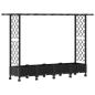 Preview: Hochbeet mit Rankgitter und Dach Schwarz 203 x 40 x 127 cm PP