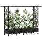 Preview: Hochbeet mit Rankgitter und Dach Schwarz 203 x 40 x 127 cm PP