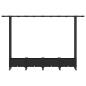 Preview: Hochbeet mit Rankgitter und Dach Schwarz 203 x 40 x 127 cm PP