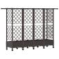 Preview: Hochbeet mit Rankgitter und Dach Braun 202,5 x 40 x 127 cm PP