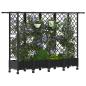 Preview: Hochbeet mit Rankgitter und Dach Schwarz 202,5 x 40 x 127 cm PP