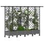 Preview: Hochbeet mit Rankgitter und Dach Hellgrau 202,5 x 40 x 127 cm