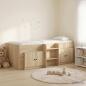 Preview: ARDEBO.de - Loft Bettgestell mit Schrank 3 stk. Sonoma-Eiche Holzwerkstoff