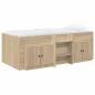 Preview: Loft Bettgestell mit Schrank 3 stk. Sonoma-Eiche Holzwerkstoff