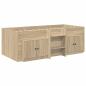 Preview: Loft Bettgestell mit Schrank 3 stk. Sonoma-Eiche Holzwerkstoff