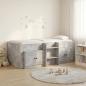 Preview: ARDEBO.de - Loft Bettgestell mit Schrank 3 stk. Betongrau Holzwerkstoff