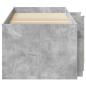 Preview: Loft Bettgestell mit Schrank 3 stk. Betongrau Holzwerkstoff