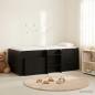 Preview: ARDEBO.de - Loft Bettgestell mit Schrank 3 stk. Schwarz Holzwerkstoff