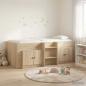 Preview: ARDEBO.de - Loft Bettgestell mit Schrank 3 stk. Sonoma-Eiche Holzwerkstoff