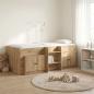 Preview: ARDEBO.de - Loft Bettgestell mit Schrank 3 stk. Artisan-Eiche Holzwerkstoff