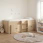 Preview: ARDEBO.de - Loft Bettgestell mit Schrank 3 stk. Sonoma-Eiche Holzwerkstoff