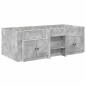 Preview: Loft Bettgestell mit Schrank 3 stk. Betongrau Holzwerkstoff