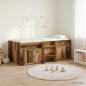 Preview: ARDEBO.de - Loft Bettgestell mit Schrank 3 stk. Altholz Holzwerkstoff