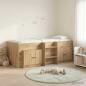 Preview: ARDEBO.de - Loft Bettgestell mit Schrank 3 stk. Artisan-Eiche Holzwerkstoff
