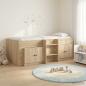 Preview: ARDEBO.de - Loft Bettgestell mit Schrank 3 stk. Sonoma-Eiche Holzwerkstoff