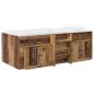 Preview: Loft Bettgestell mit Schrank 3 stk. Altholz Holzwerkstoff