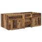 Preview: Loft Bettgestell mit Schrank 3 stk. Altholz Holzwerkstoff