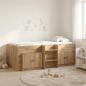 Preview: ARDEBO.de - Loft Bettgestell mit Schrank 3 stk. Artisan-Eiche Holzwerkstoff