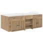 Preview: Loft Bettgestell mit Schrank 3 stk. Artisan-Eiche Holzwerkstoff