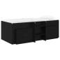 Preview: Loft Bettgestell mit Schrank 3 stk. Schwarz Holzwerkstoff