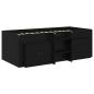 Preview: Loft Bettgestell mit Schrank 3 stk. Schwarz Holzwerkstoff
