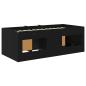 Preview: Loft Bettgestell mit Schrank 3 stk. Schwarz Holzwerkstoff