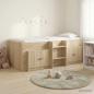 Preview: ARDEBO.de - Loft Bettgestell mit Schrank 3 stk. Sonoma-Eiche Holzwerkstoff