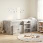 Preview: ARDEBO.de - Loft Bettgestell mit Schrank 3 stk. Betongrau Holzwerkstoff