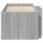 Preview: Loft Bettgestell mit Schrank 3 stk. Grau Sonoma Holzwerkstoff